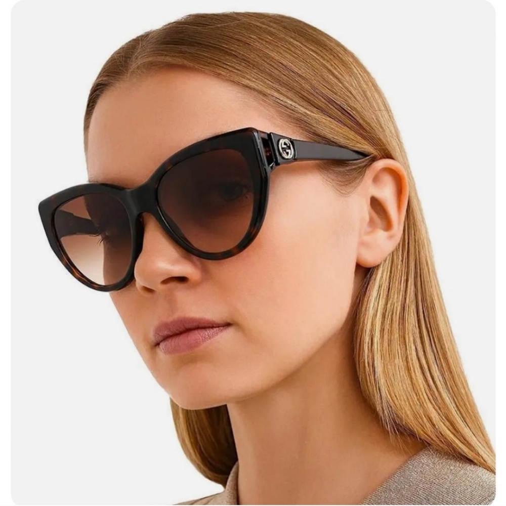 Gucci 56mm Cat Eye Sunglasses- Havana